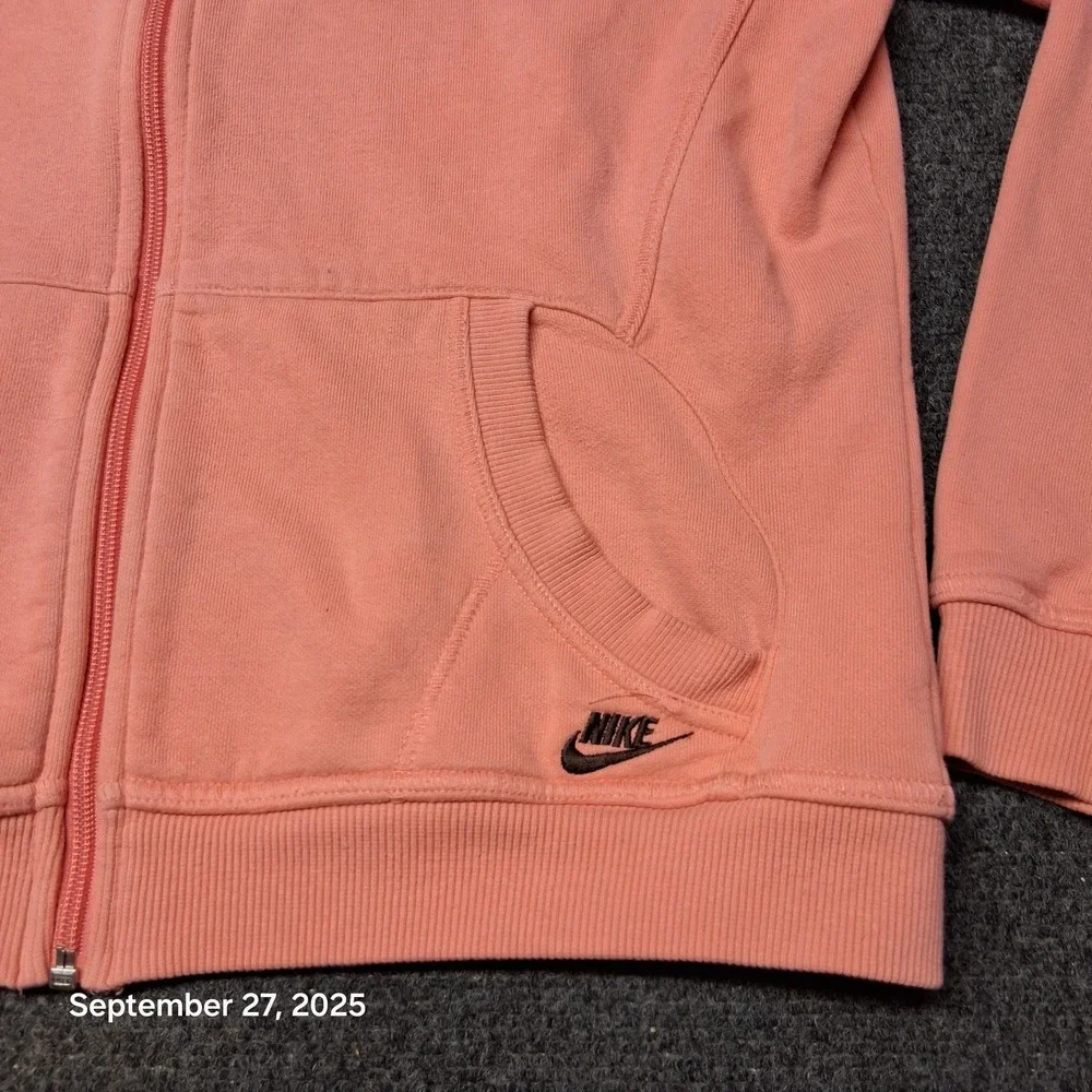 Nike Full Zip Hoodie Sweatshirt Womens Teen Size XL‎ 16-18 Pink Full Zip